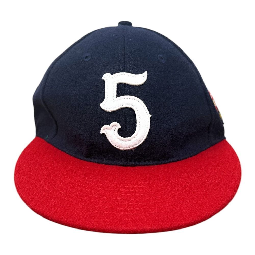 Ebbets‎ Field Flannels x UNDEFEATED Wool Blue Red White Hat Number 5 Logo Eagle